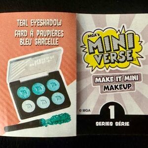 Teal eyeshadow pallete kit makeup Miniverse make it mini make up series 1